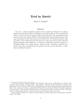 Trial by Battle*