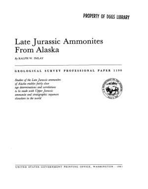 Late Jurassic Ammonites from Alaska