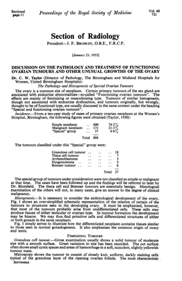 Section of Radiology President-J