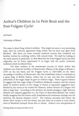 Arthur's Children in Le Petit Bruit and the Post-Vulgate Cyclel