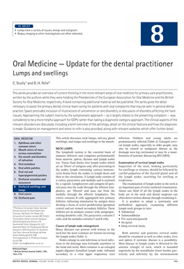Oral Medicine — Update for the Dental Practitioner Lumps and Swellings