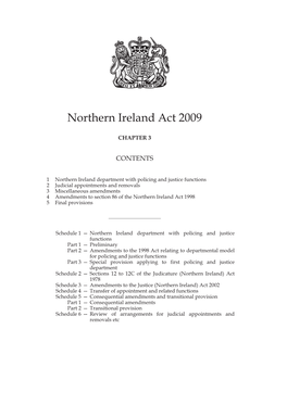 Northern Ireland Act 2009