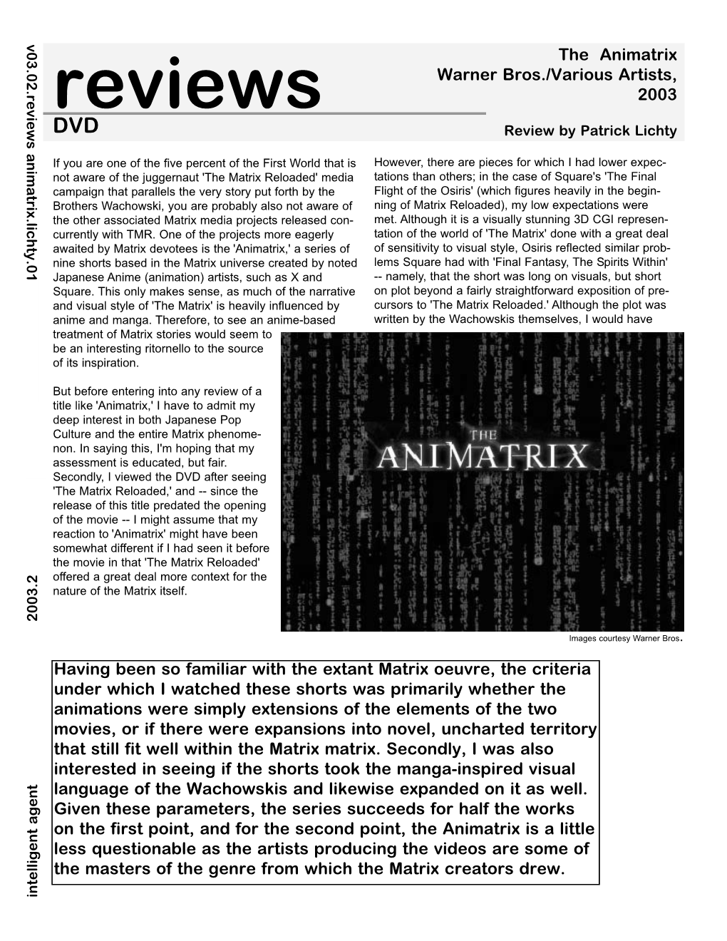 Reviews DVD Reviews Nature Ofthematrixitself