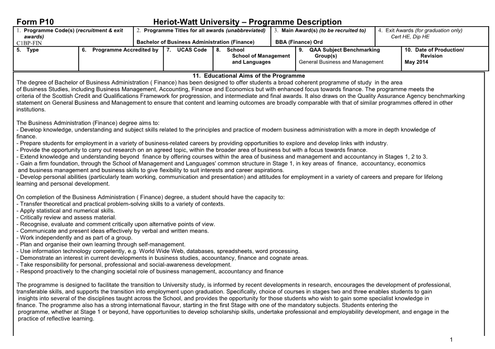 The Accompanying Programme Structure Template Provides Details of Courses, Awards and Credits