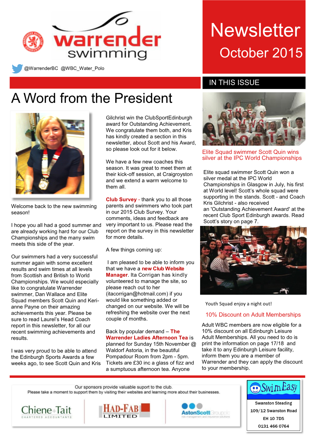 Newsletter October 2015