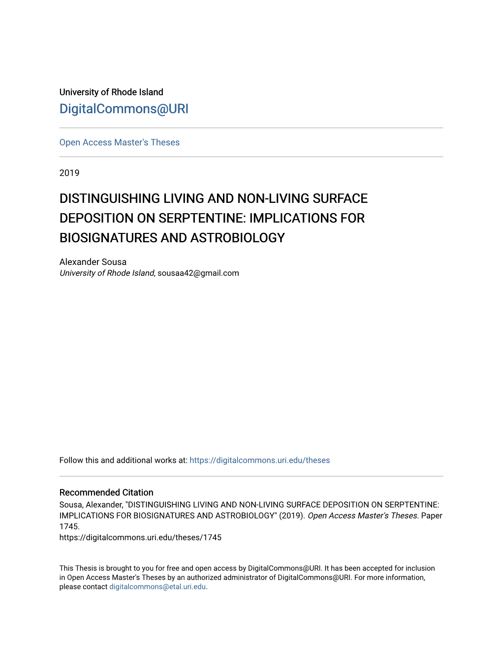 Implications for Biosignatures and Astrobiology