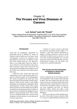 The Viruses and Virus Diseases of Cassava