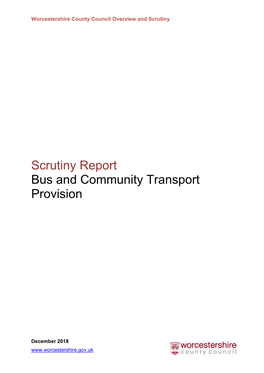 Scrutiny Report Bus and Community Transport Provision