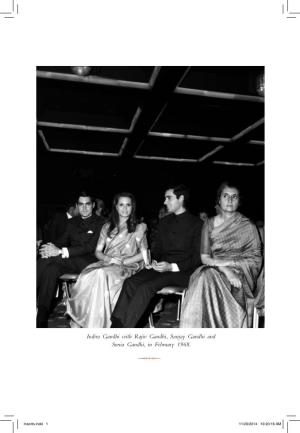 Indira Gandhi with Rajiv Gandhi, Sanjay Gandhi and Sonia Gandhi, in February 1968