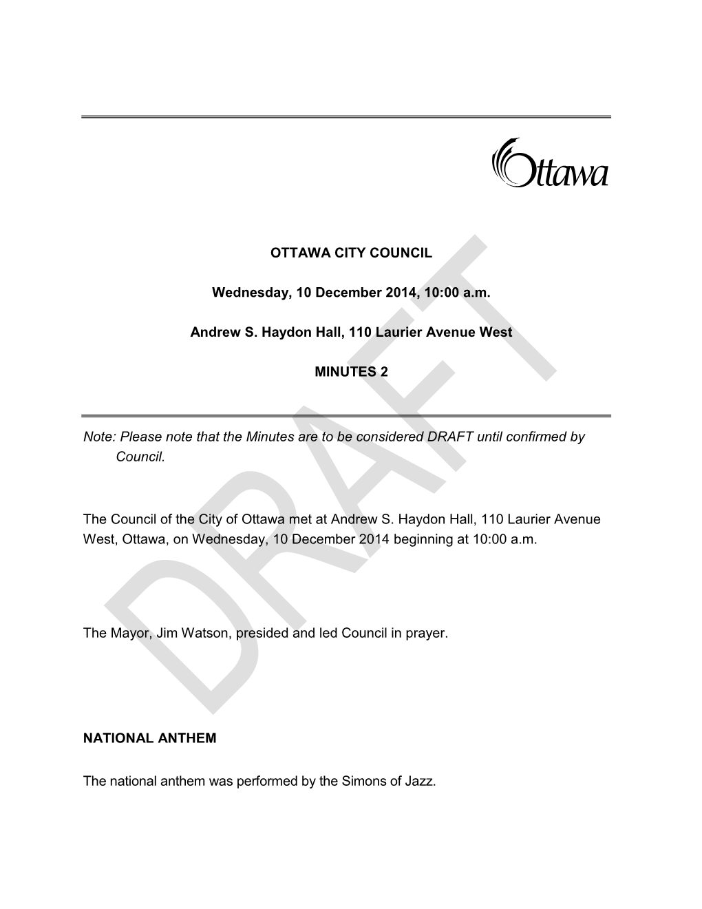 City Council Minutes