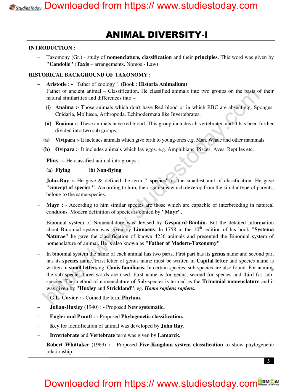 (1940) : - Proposed New Systematic