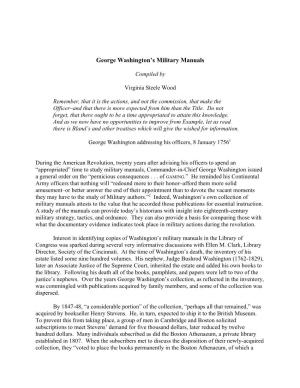 George Washington's Military Manuals