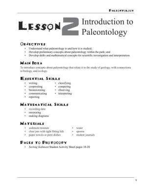 Lesson2introduction to Paleontology