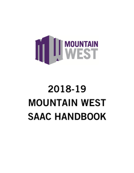 2018-19 Mountain West Saac Handbook