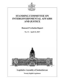 Standing Committee on Intergovernmental Affairs and Justice