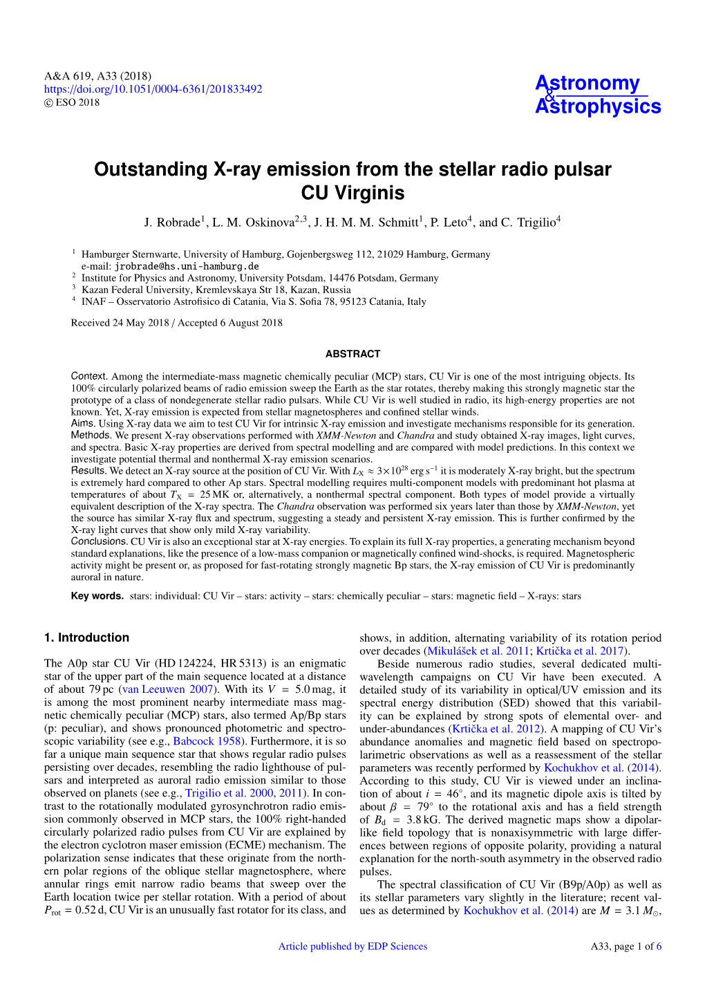 Outstanding X-Ray Emission from the Stellar Radio Pulsar CU Virginis J