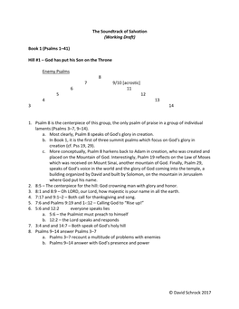 Psalm Outline Three Hills and One Valley