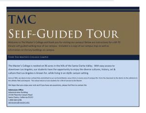 Campus! Below Are Instructions for a 60-70 Minute Self-Guided Walking Tour of Our Campus