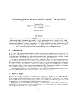 Confronting Euro-Centrism and Erasure in Discrete Math