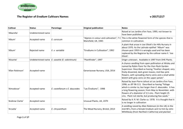 The Register of Erodium Cultivars Names V 20171217