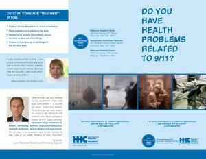 Do You Have Health Problems Related to 9/11?