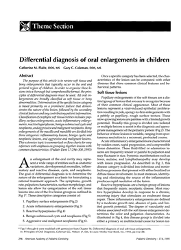 Differential Diagnosis of Oral Enlargements in Children