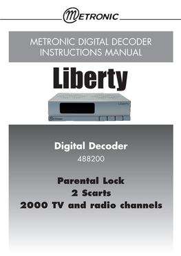 Metronic Digital Decoder Instructions MANUAL Liberty
