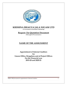 KRISHNA BHAGYA JALA NIGAM LTD (A Government of Karnataka Undertaking)