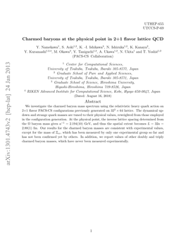 Charmed Baryons at the Physical Point in 2+ 1 Flavor Lattice