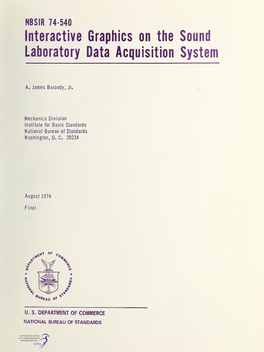 Interactive Graphics on the Sound Laboratory Data Acquisition System