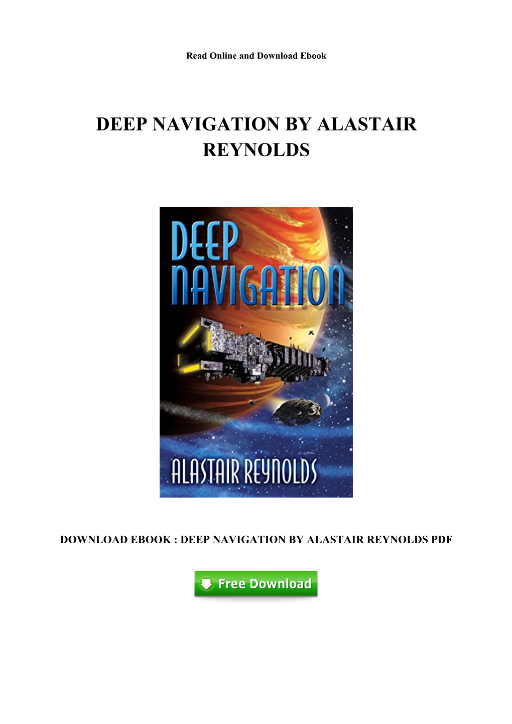 Deep Navigation by Alastair Reynolds