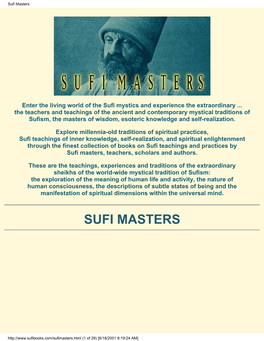 Sufi Masters