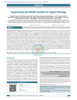 Implementing the DICOM Standard for Digital Pathology