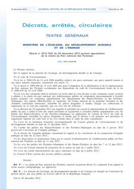JOURNAL OFFICIEL DE LA RÉPUBLIQUE FRANÇAISE Texte 83 Sur 168