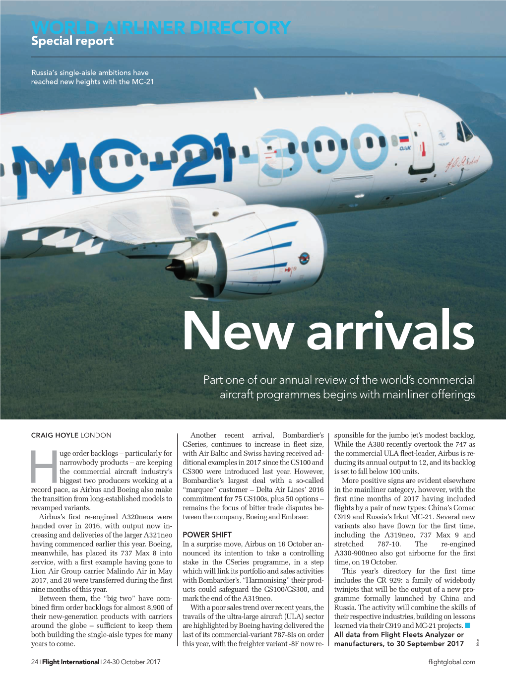 WORLD AIRLINER DIRECTORY Special Report