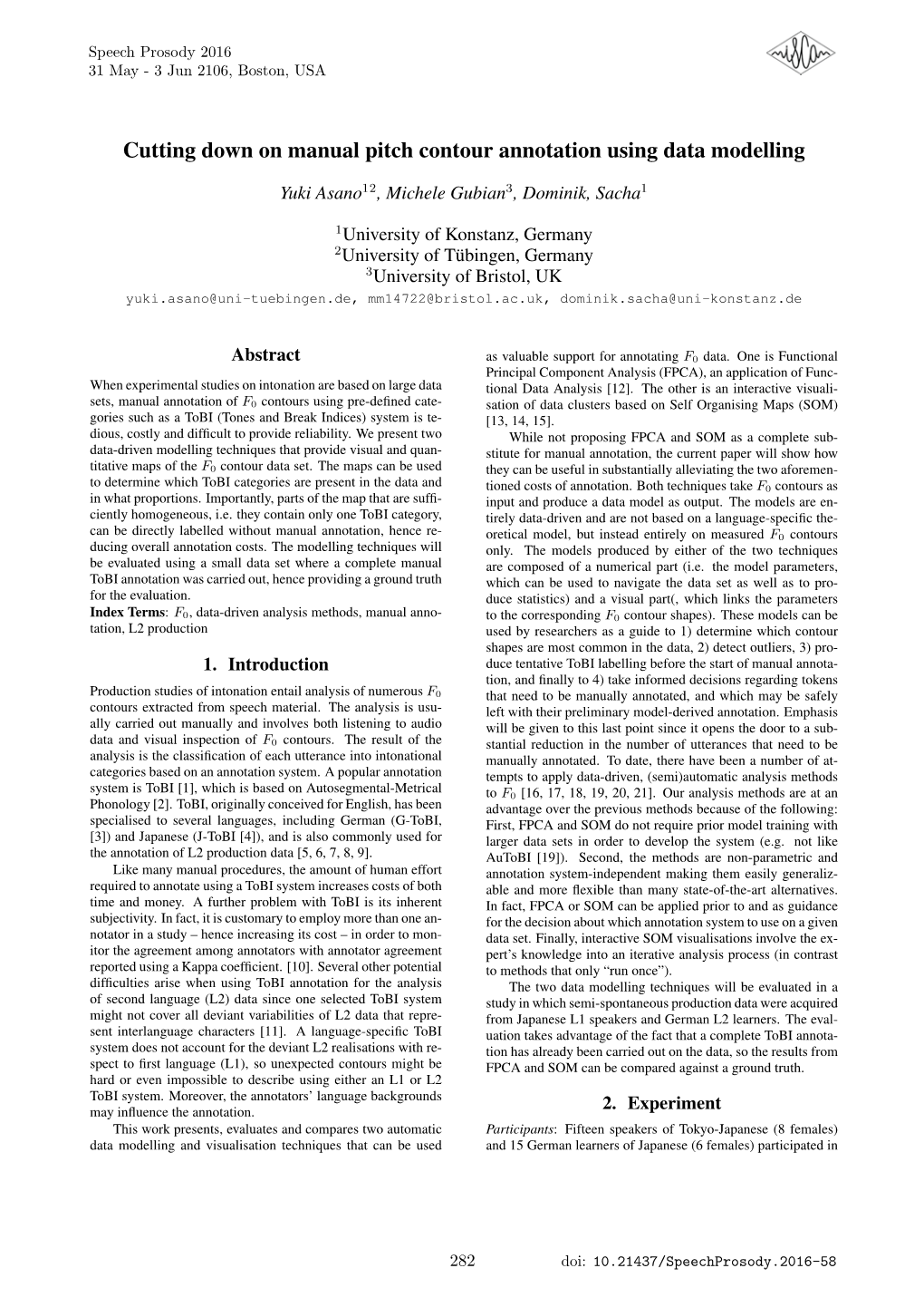 Cutting Down on Manual Pitch Contour Annotation Using Data Modelling