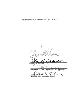 TERATOGENESIS in INBRED STRAINS OP MICE Major Professor V* Y *R^ ^Inor/Professox^. ^ Director of the Department of ^Jology Deanl