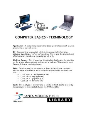 Computer Basics - Terminology