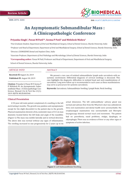 An Asymptomatic Submandibular Mass : a Clinicopathologic Conference