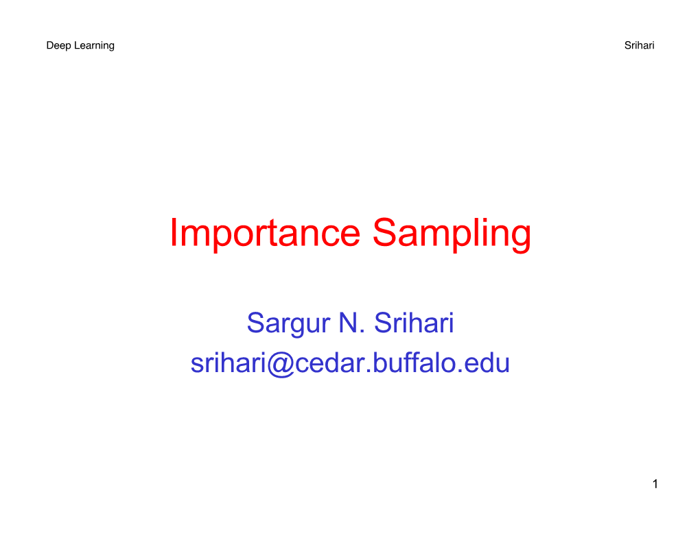 Importance Sampling