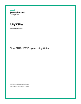 IDOL Keyview Filter SDK 11.5 .NET Programming Guide