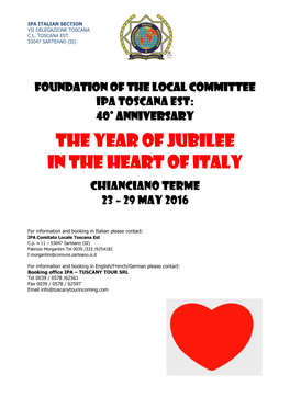 The Year of Jubilee in the Heart of Italy