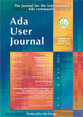 The Journal for the International Ada Community