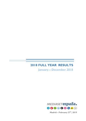 2018 Full Year Results