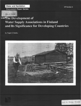 The Development of Water Supply Associations in Finland and Its Significance for Developing Countries by Tapio S
