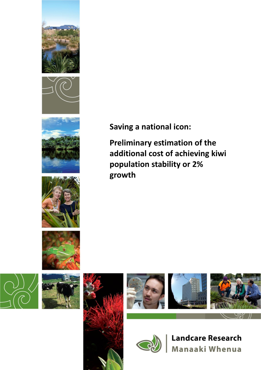 Saving a National Icon: Preliminary Estimation of the Additional Cost of Achieving Kiwi Population Stability Or 2% Growth