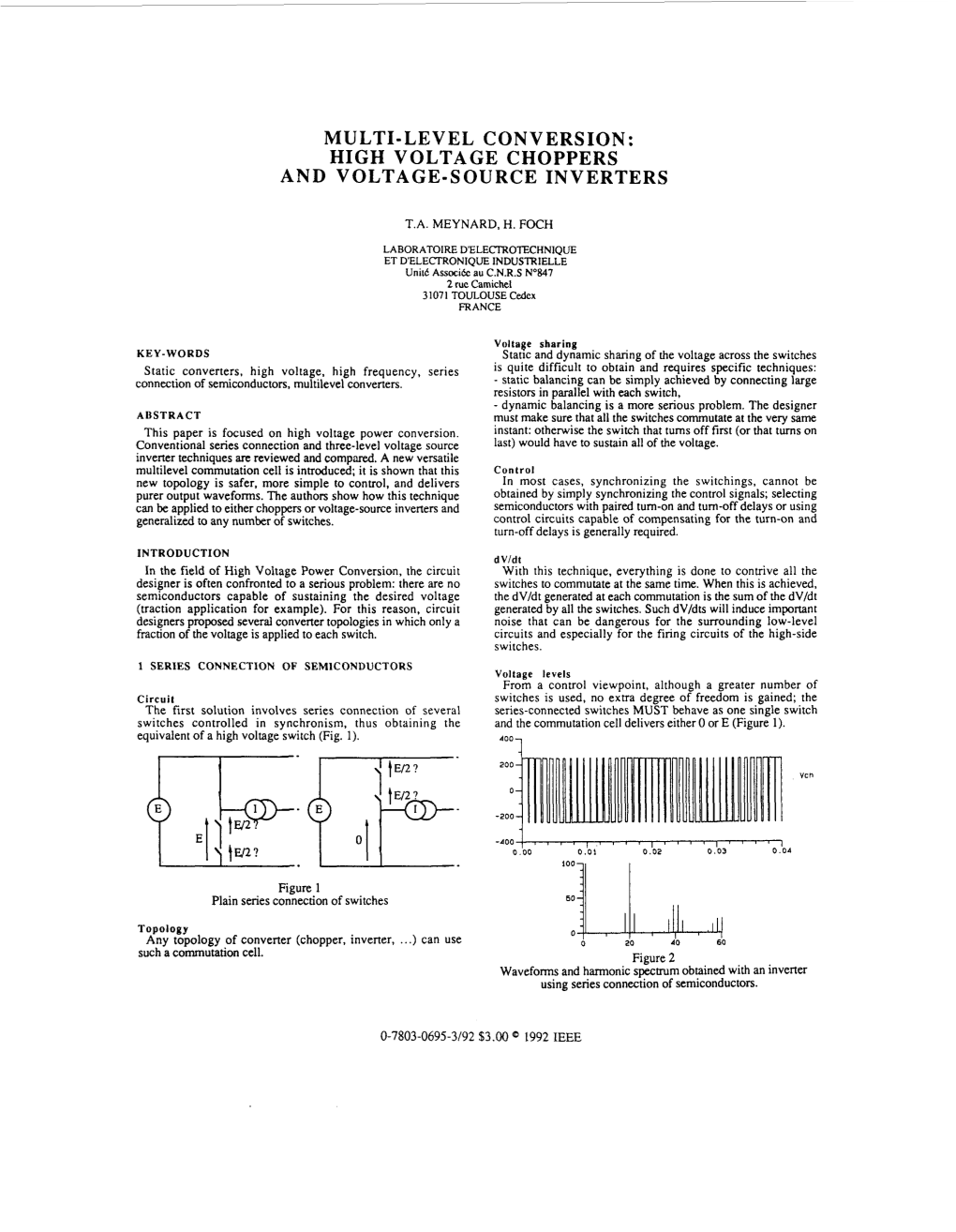 High Voltage Choppers and Voltage-Source Inverters