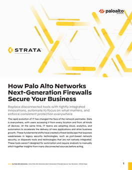 How Palo Alto Networks Next-Generation Firewalls Secure