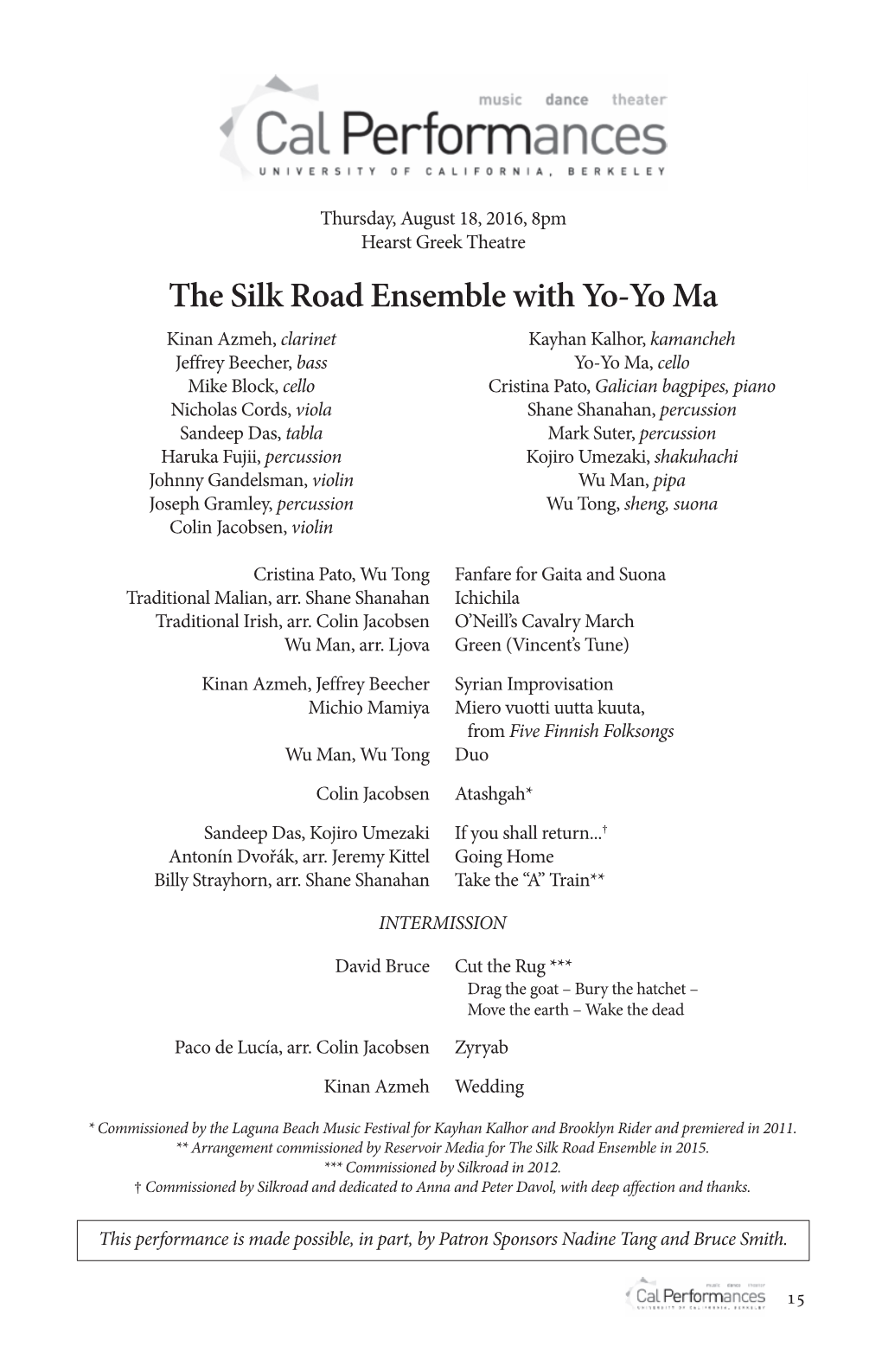 The Silk Road Ensemble with Yo-Yo Ma