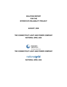 Solution Report for the Interstate Reliability Project